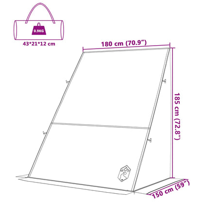 vidaXL Heckklappenzelt Grau und Orange 190 x 150 x 185 cm Taft