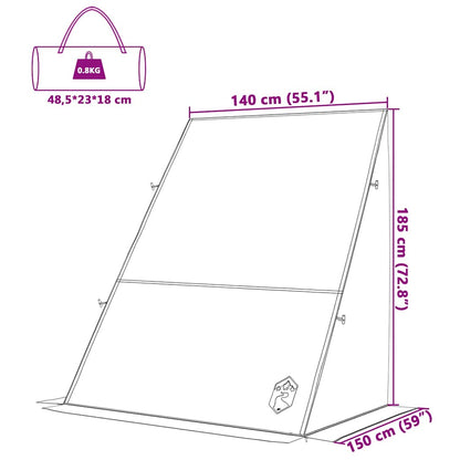 vidaXL Heckklappenzelt mit Dach Blau 190 x 150 x 185 cm Taft