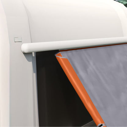 vidaXL Heckklappenzelt Grau und Orange 190 x 150 x 185 cm Taft
