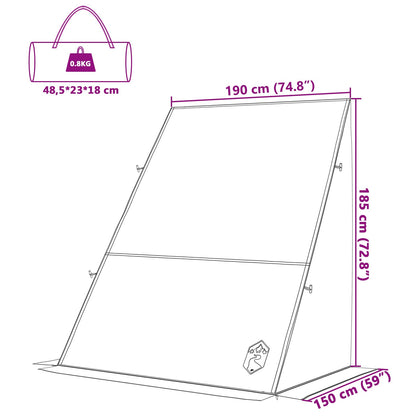 vidaXL Heckklappenzelt Grau und Orange 190 x 150 x 185 cm Taft