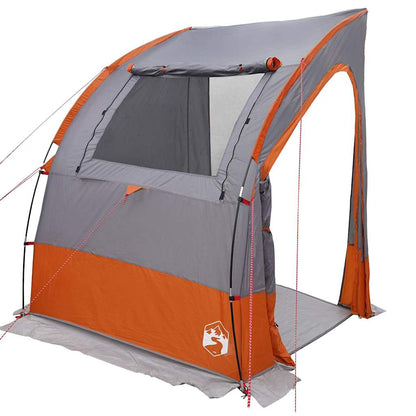 vidaXL Zelt mit Dach Grau und Orange und Schwarz 194 x 180 x 210 cm