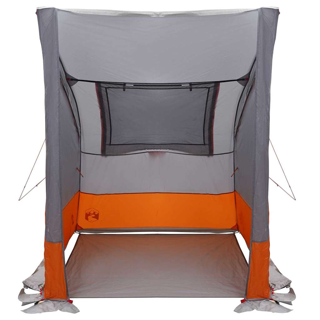 vidaXL Zelt mit Dach Grau und Orange und Schwarz 194 x 180 x 210 cm