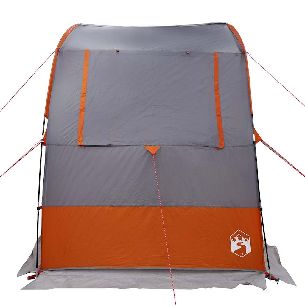 vidaXL Zelt mit Dach Grau und Orange und Schwarz 194 x 180 x 210 cm