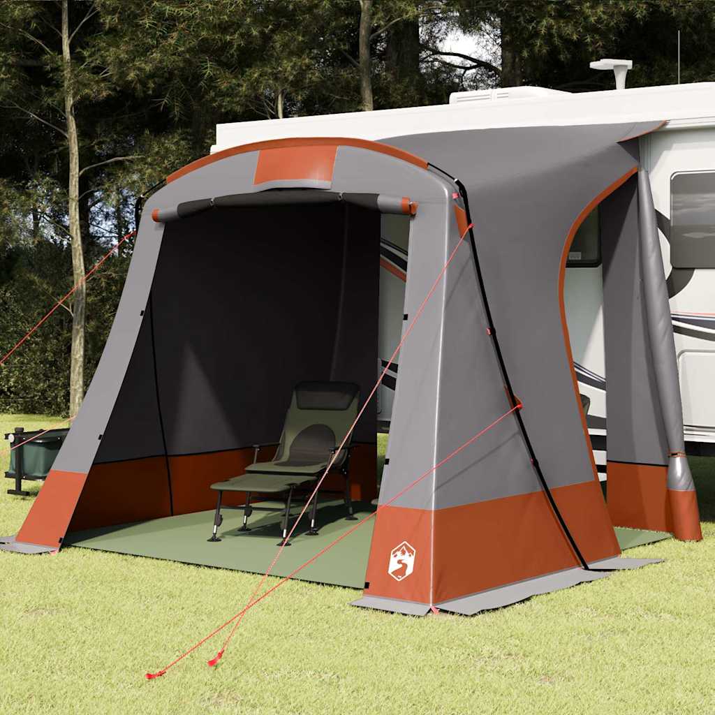 vidaXL Heckklappenzelt Grau und Orange 285 x 255 x 245 cm Taft