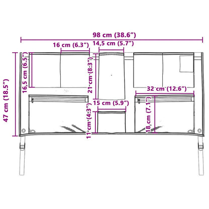 Aufbewahrungstasche Schwarz und Blau 98 x 47 cm Oxford