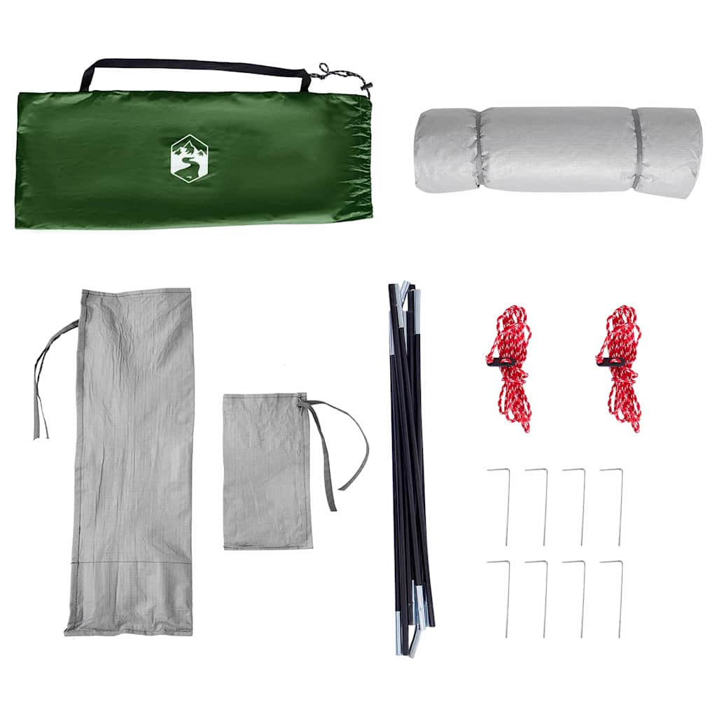 vidaXL Innenzelt mit Dach mit Speicher Grün 280 x 220 x 176 cm Taft