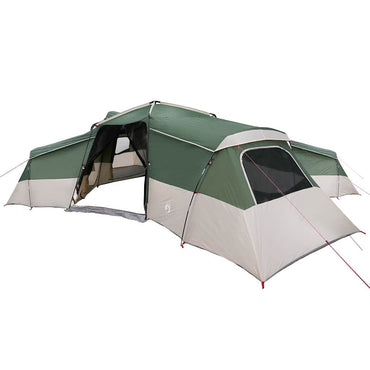 vidaXL Familienzelt mit Dach mit Speicher Grün 833 x 585 x 216 cm Taft