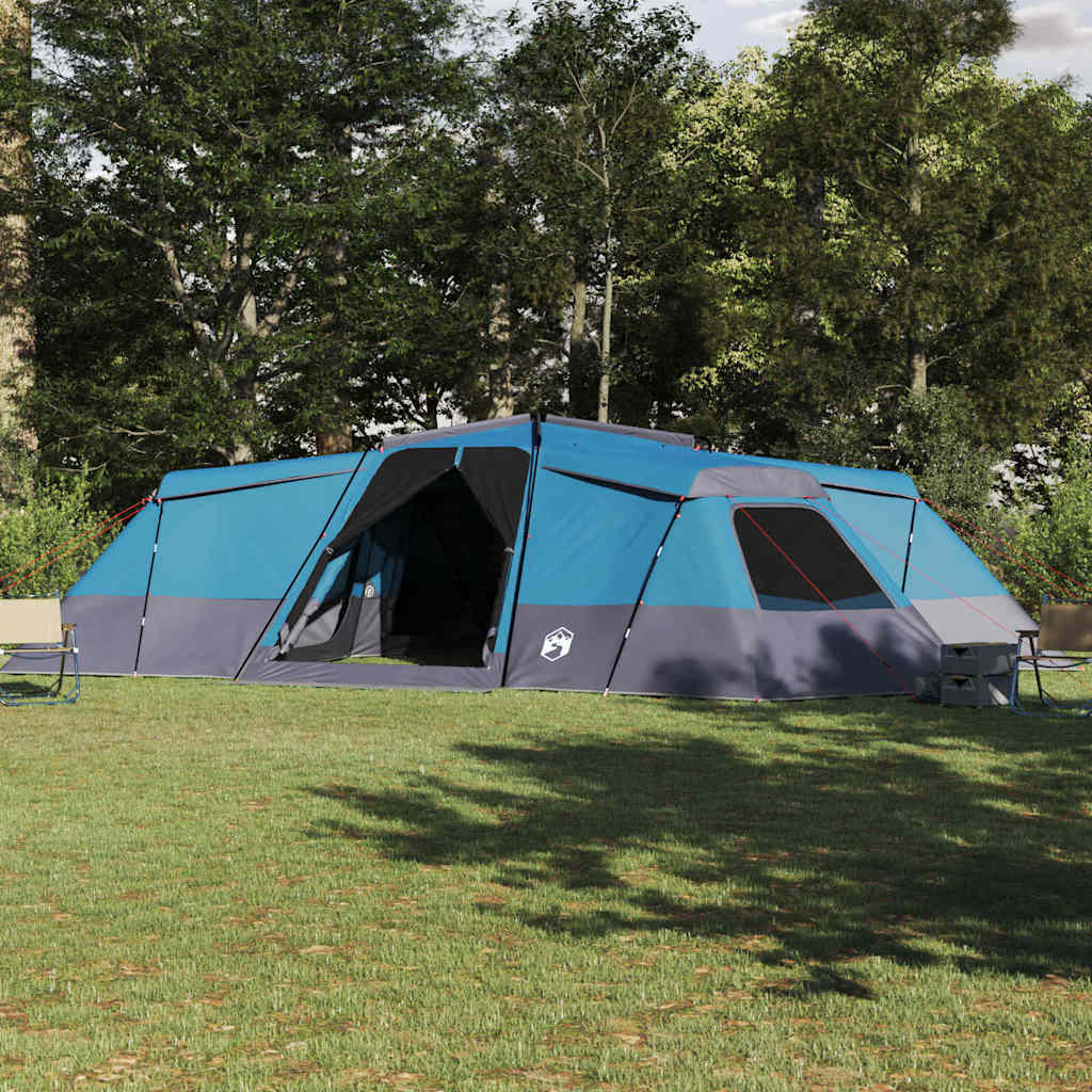 vidaXL Familienzelt mit Dach mit Speicher Blau 833 x 585 x 216 cm Taft