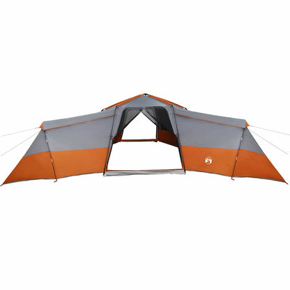 vidaXL Familienzelt mit Dach Grau und Orange 833 x 585 x 216 cm Taft
