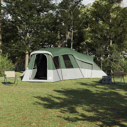 vidaXL Familienzelt mit Dach mit Speicher Grün 762 x 655 x 218 cm Taft