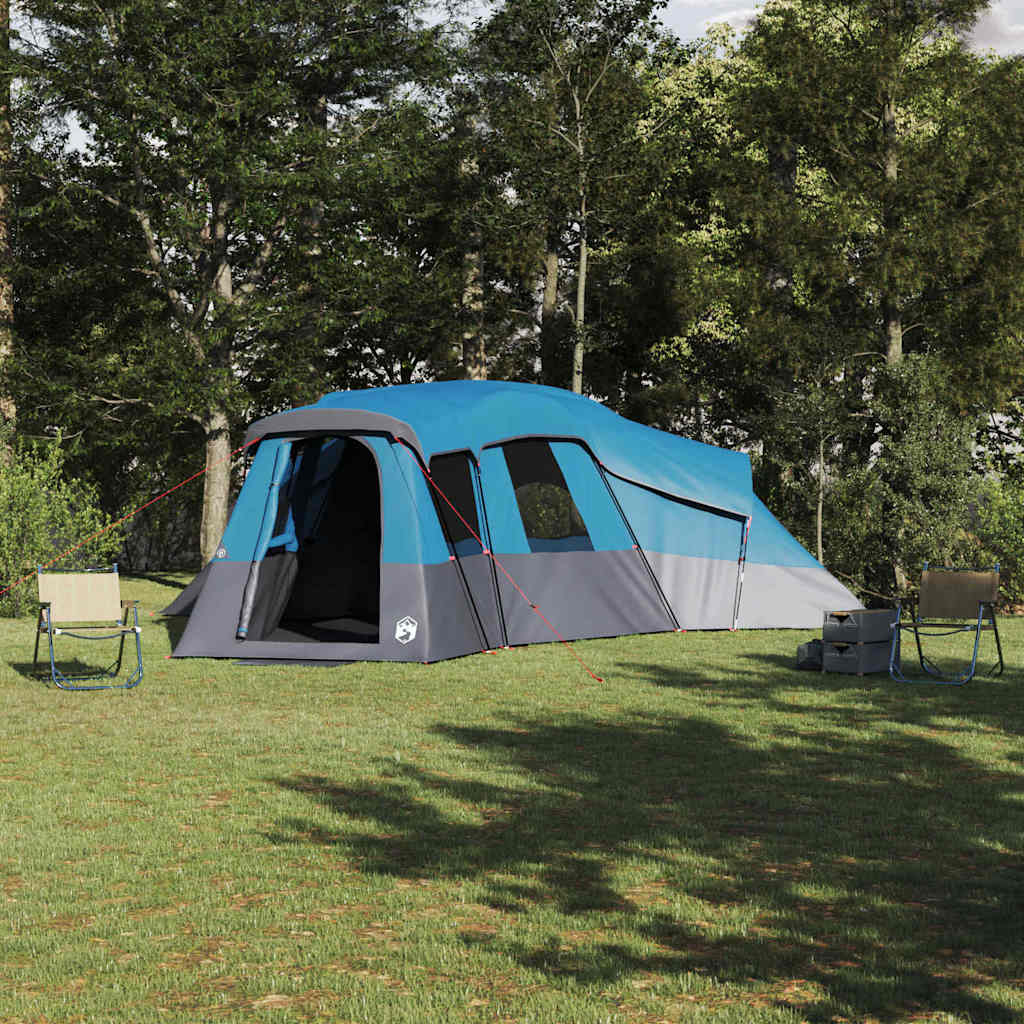 vidaXL Familienzelt mit Dach mit Speicher Blau 762 x 655 x 218 cm Taft