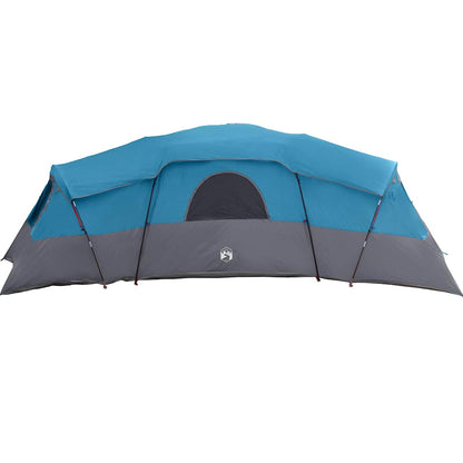 vidaXL Familienzelt mit Dach mit Speicher Blau 762 x 655 x 218 cm Taft