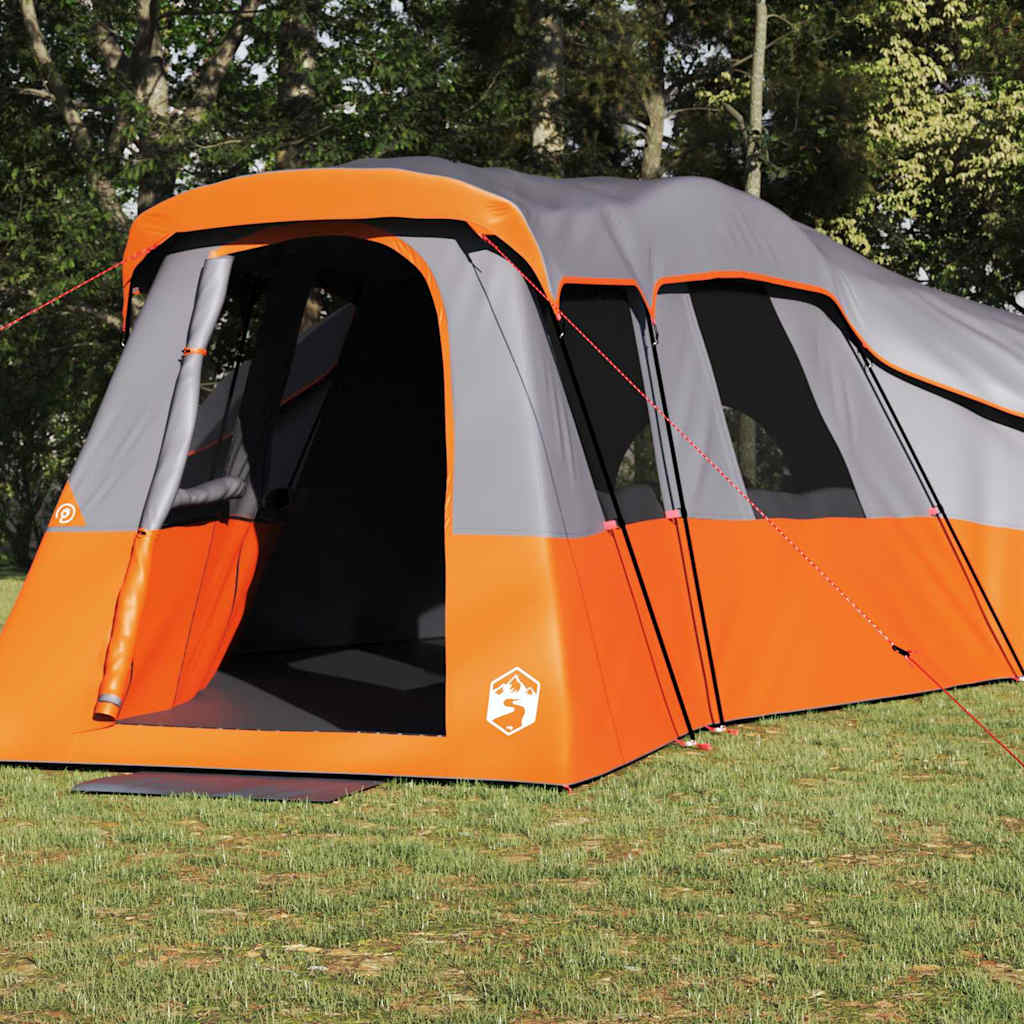 vidaXL Familienzelt mit Dach Grau und Orange 762 x 655 x 218 cm Taft