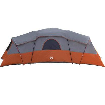 vidaXL Familienzelt mit Dach Grau und Orange 762 x 655 x 218 cm Taft