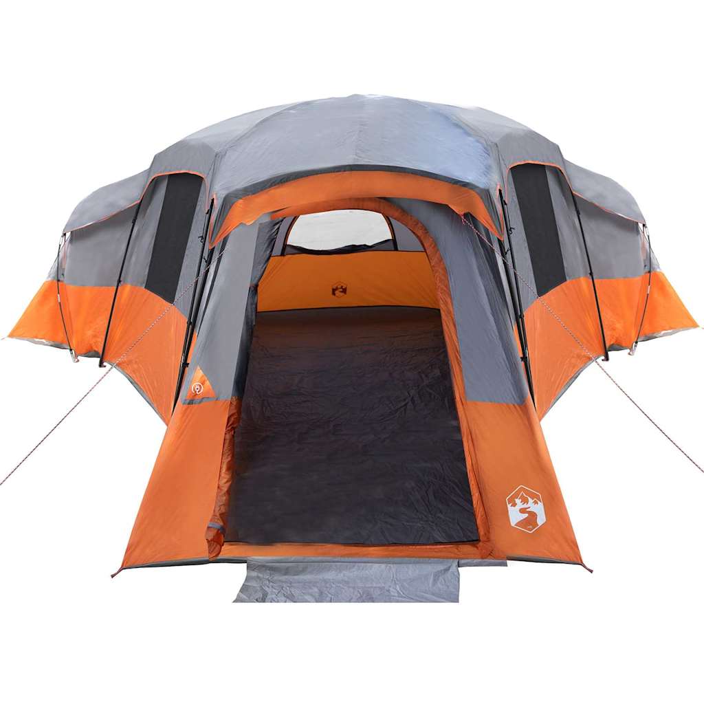 vidaXL Familienzelt mit Dach Grau und Orange 762 x 655 x 218 cm Taft