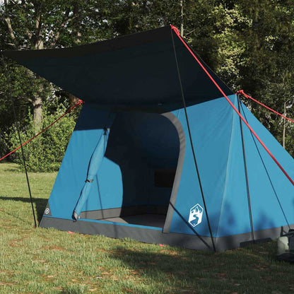 vidaXL Campingzelt mit Dach mit Speicher Blau 282 x 225 x 154 cm Taft