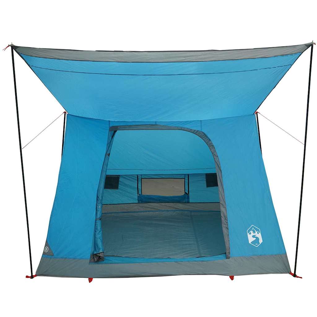 vidaXL Campingzelt mit Dach mit Speicher Blau 282 x 225 x 154 cm Taft