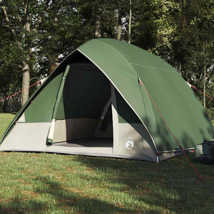 vidaXL Campingzelt mit Dach mit Speicher Grün 320 x 275 x 190 cm Taft