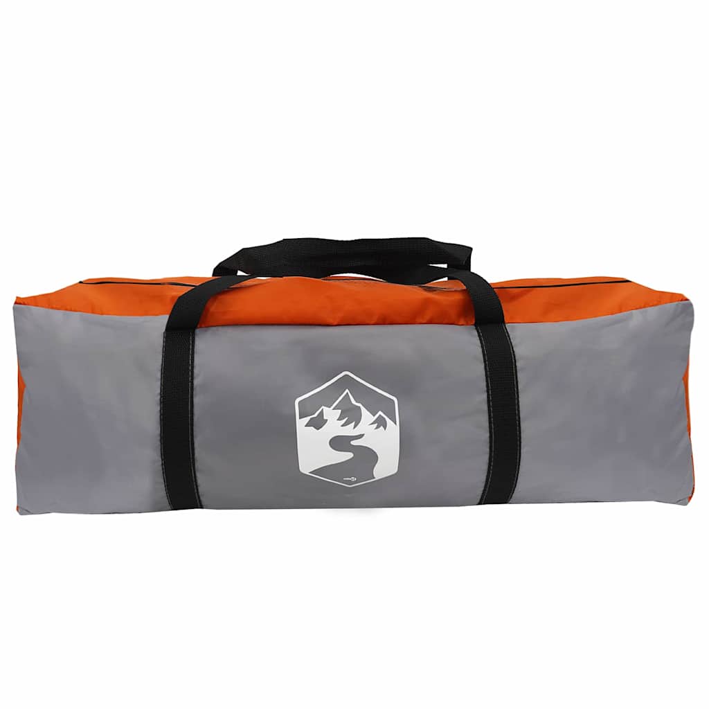 vidaXL Campingzelt mit Dach Grau und Orange 320 x 275 x 190 cm Taft
