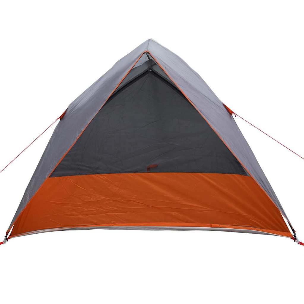 vidaXL Campingzelt mit Dach Grau und Orange 320 x 275 x 190 cm Taft