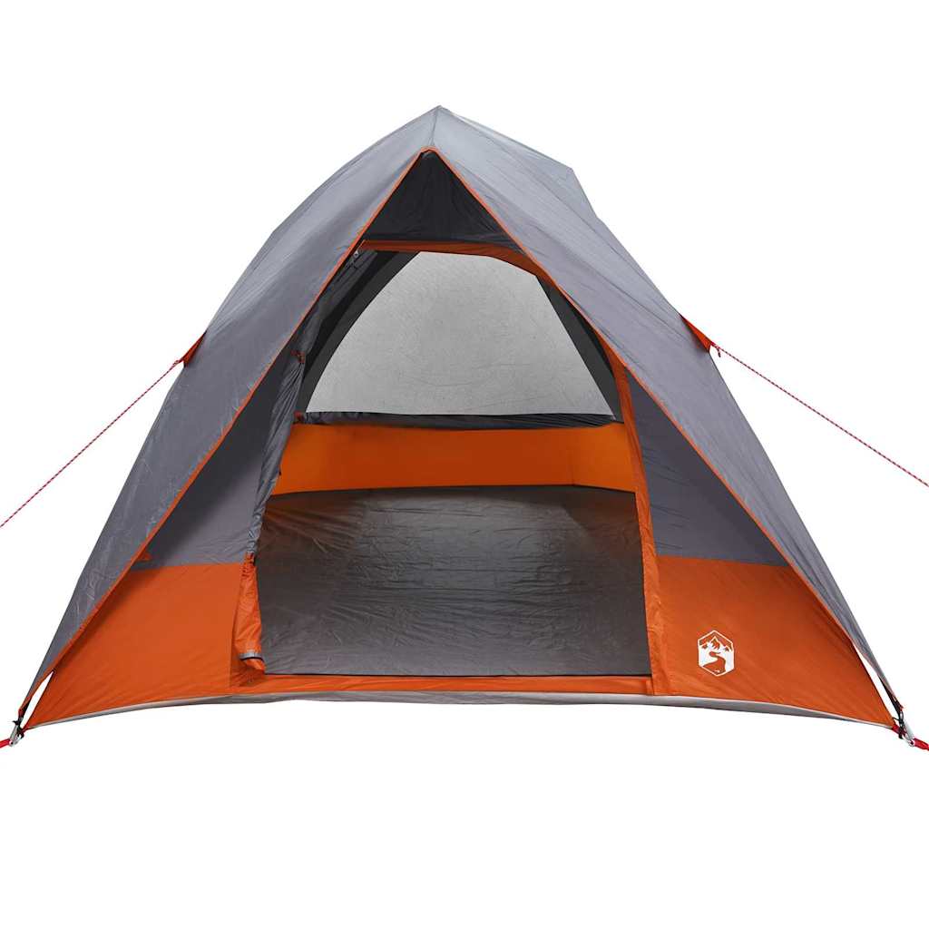 vidaXL Campingzelt mit Dach Grau und Orange 320 x 275 x 190 cm Taft