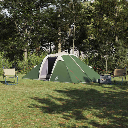 vidaXL Tente tunnel avec auvent de rangement Vert 510 x 240 x 156 cm Taffetas