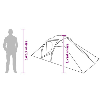 Tente tunnel avec abri et rangement vidaXL Bleu 510 x 240 x 156 cm taffetas