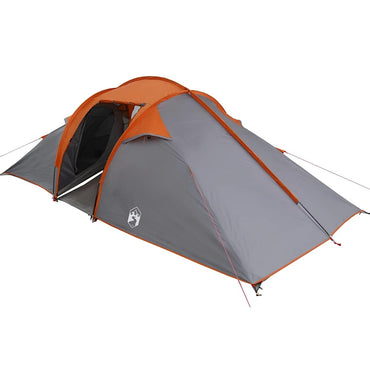 vidaXL Tunnelzelt mit Dach Grau und Orange 510 x 240 x 156 cm Taft