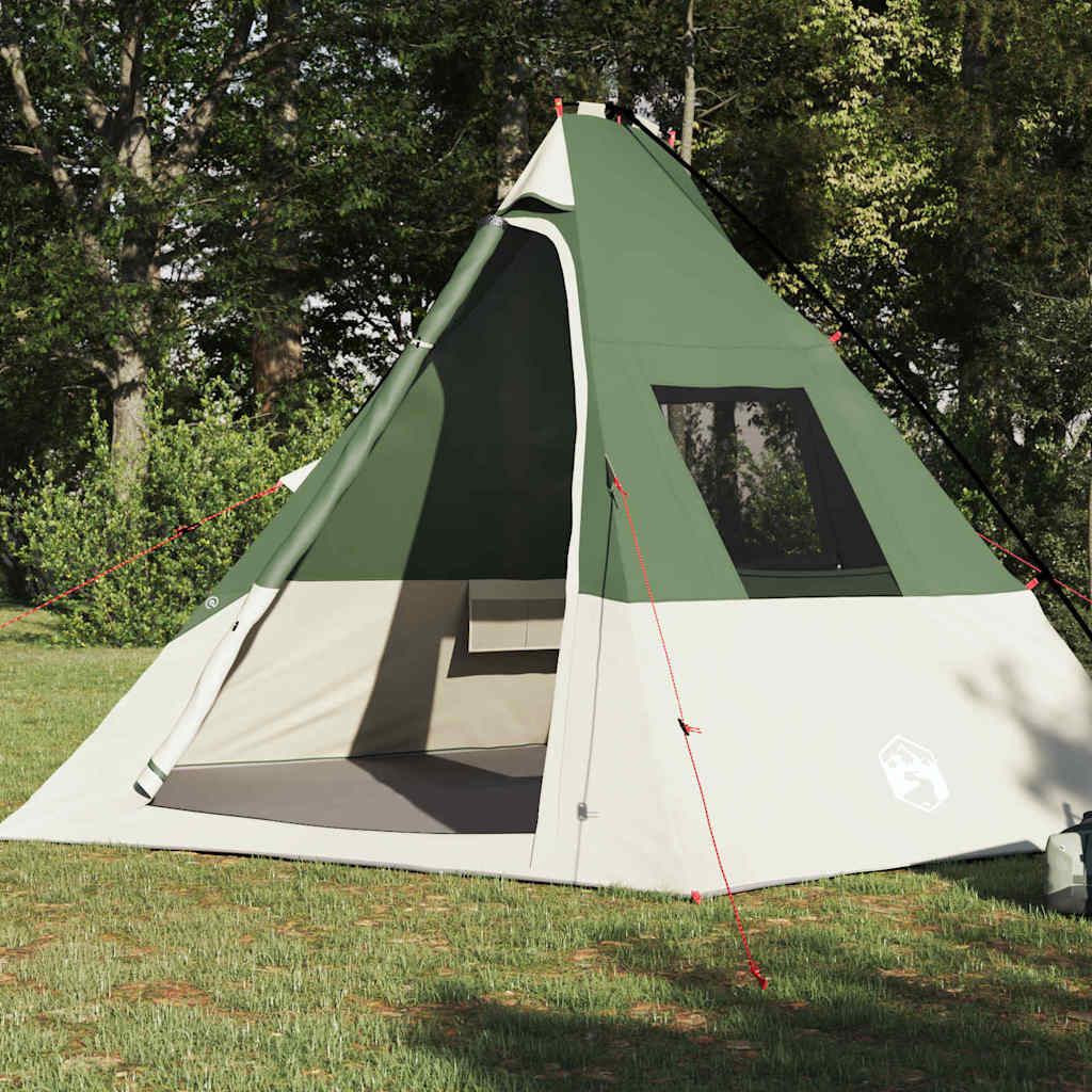 Tipi Zelt mit Dach mit Speicher Grün 383 x 338 x 217 cm Taft