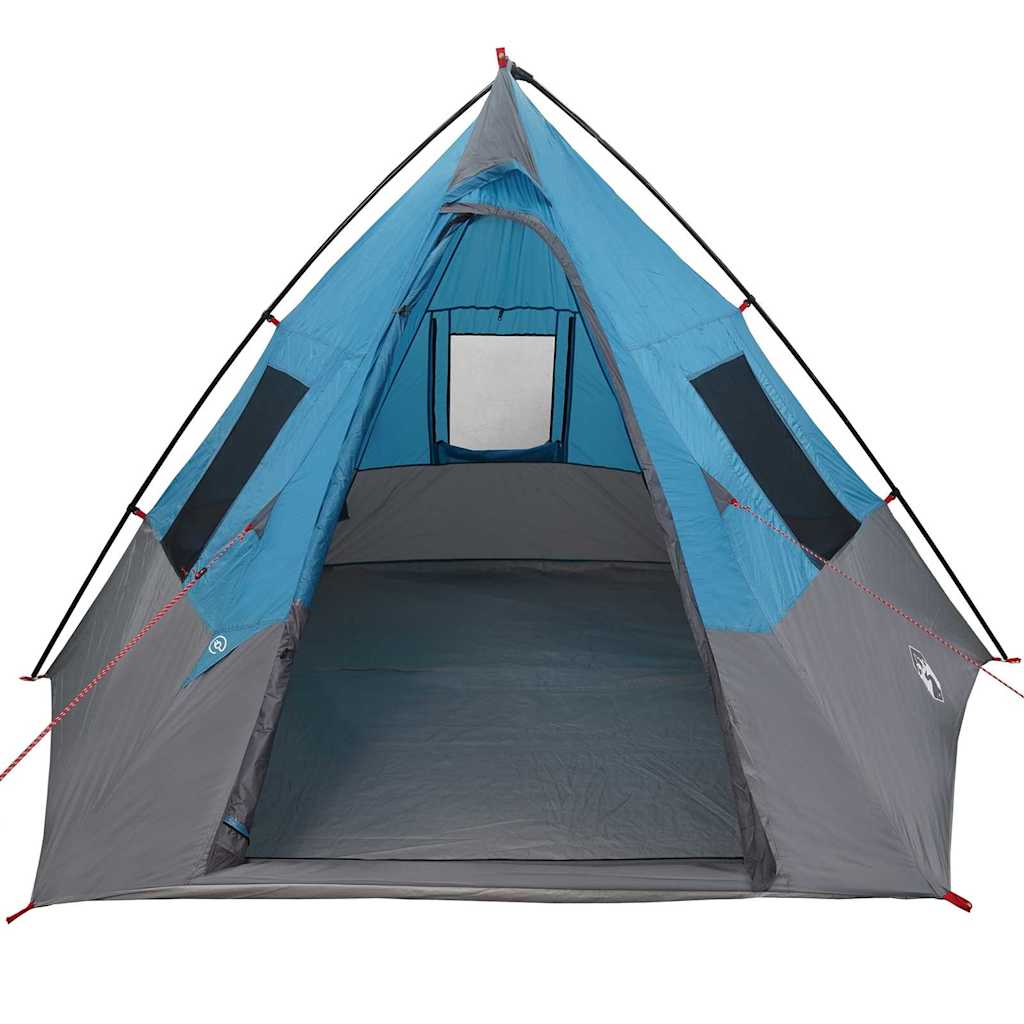Tipi Zelt mit Dach mit Speicher Blau 383 x 338 x 217 cm Taft