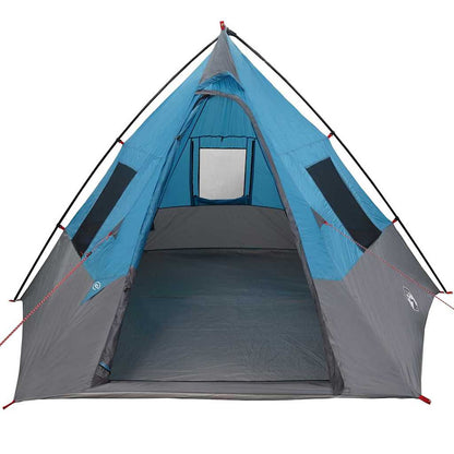 Tipi Zelt mit Dach mit Speicher Blau 383 x 338 x 217 cm Taft