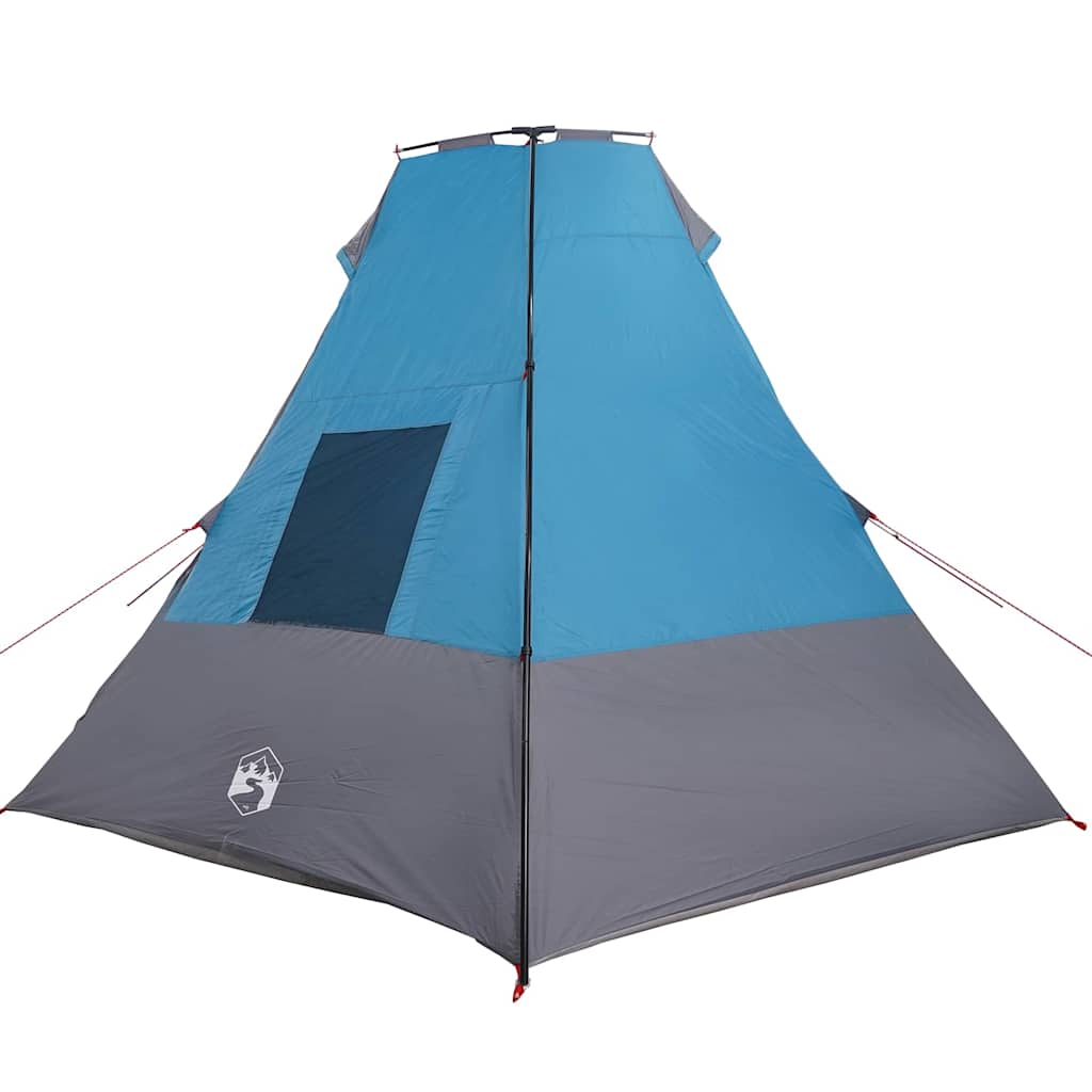 Tipi Zelt mit Dach mit Speicher Blau 383 x 338 x 217 cm Taft