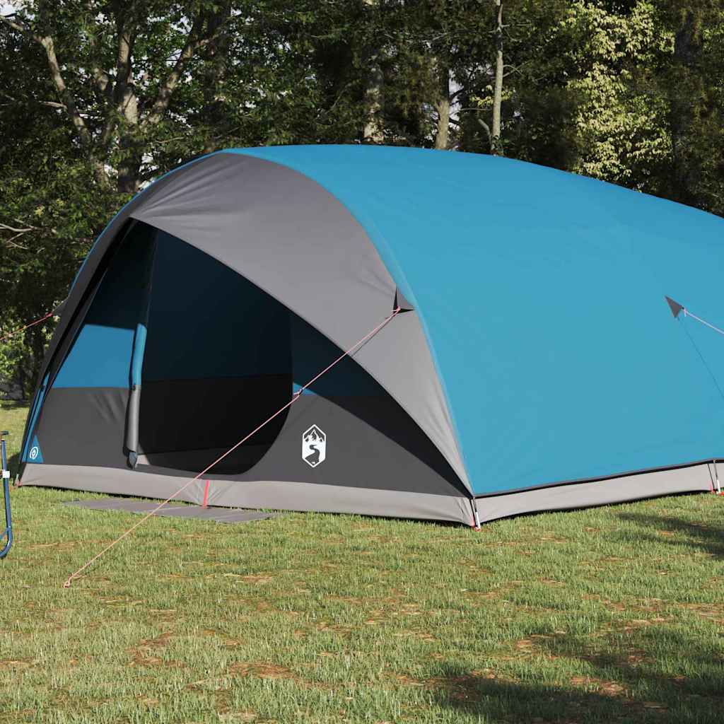 vidaXL Tunnelzelt mit Dach mit Speicher Blau 500 x 348 x 200 cm Taft