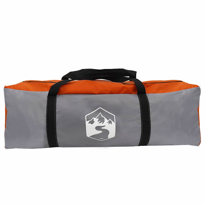vidaXL Tunnelzelt mit Dach Grau und Orange 500 x 348 x 200 cm Taft