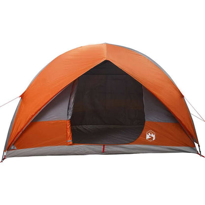 vidaXL Tunnelzelt mit Dach Grau und Orange 500 x 348 x 200 cm Taft