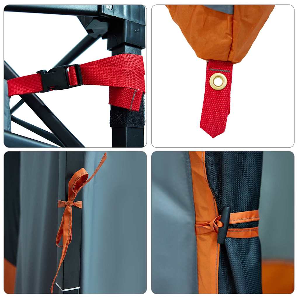 vidaXL Innenzelt mit Dach Grau und Orange 290 x 288 x 234 cm Taft