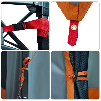 vidaXL Innenzelt mit Dach Grau und Orange 290 x 288 x 234 cm Taft