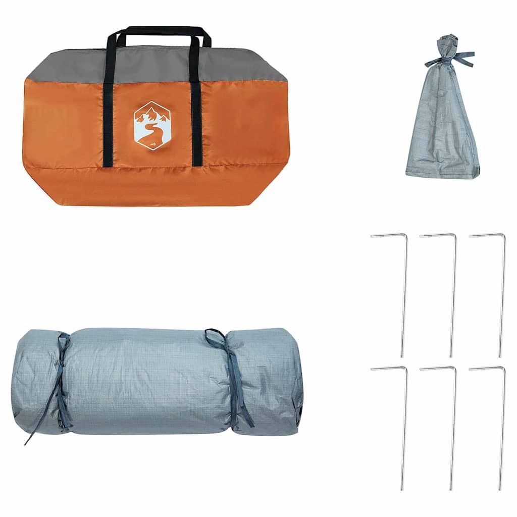 vidaXL Innenzelt mit Dach Grau und Orange 290 x 288 x 234 cm Taft