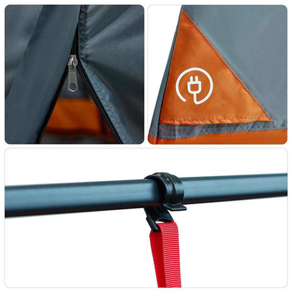 Innenzelt mit Dach Grau und Orange 291 x 291 x 240 cm Taft