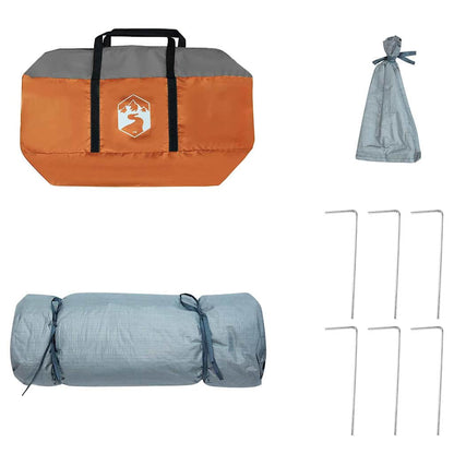 Innenzelt mit Dach Grau und Orange 291 x 291 x 240 cm Taft