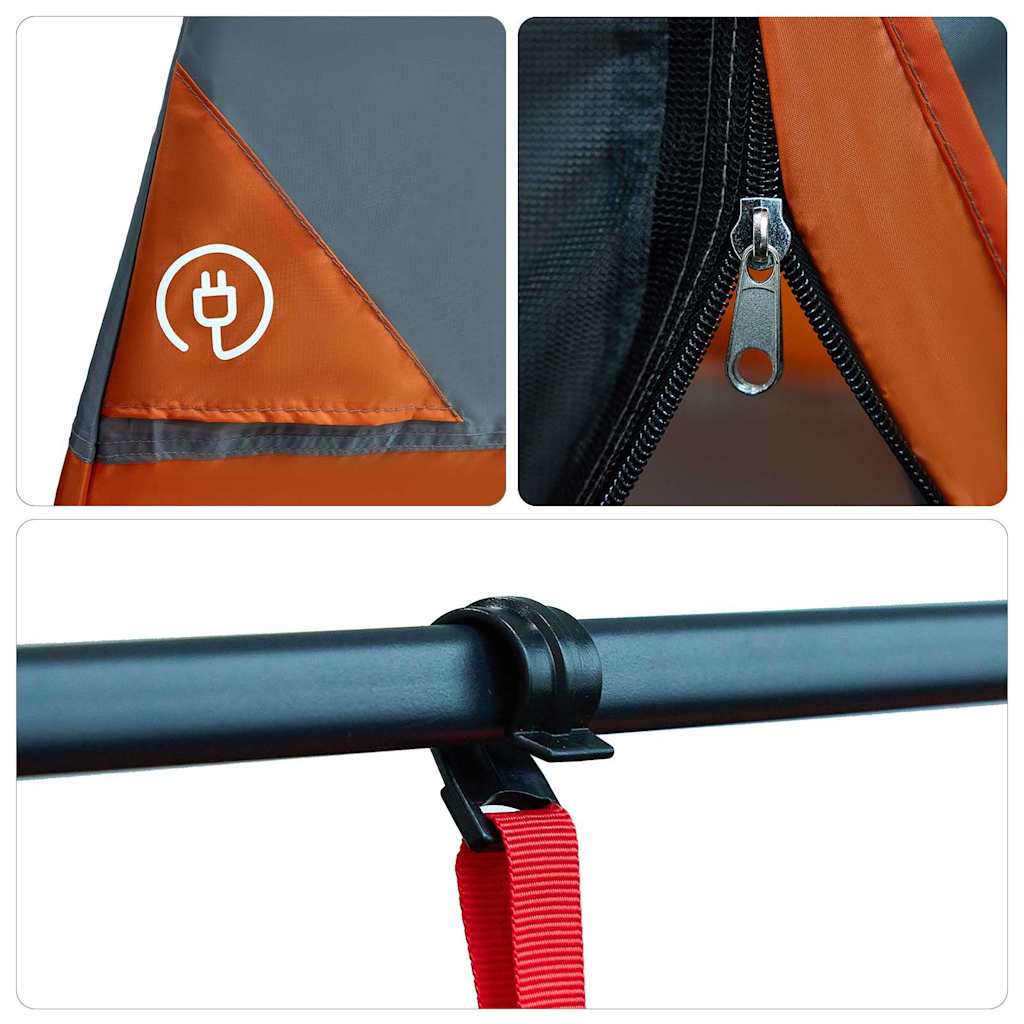 vidaXL Innenzelt mit Dach Grau und Orange 520 x 520 x 190 cm Taft