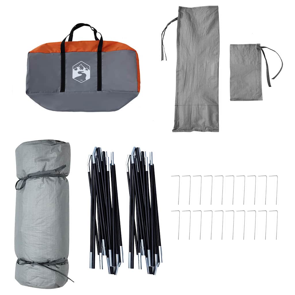 vidaXL Innenzelt mit Dach Grau und Orange 520 x 520 x 190 cm Taft