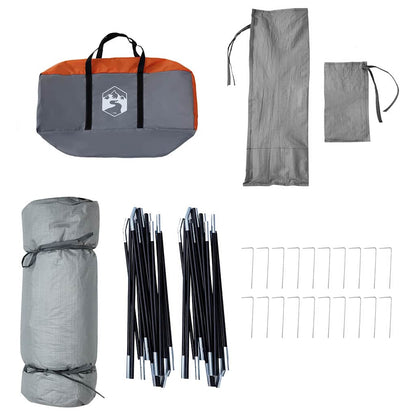vidaXL Innenzelt mit Dach Grau und Orange 520 x 520 x 190 cm Taft