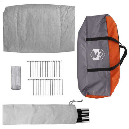 vidaXL Campingzelt mit Dach Grau und Orange 482 x 360 x 227 cm Taft