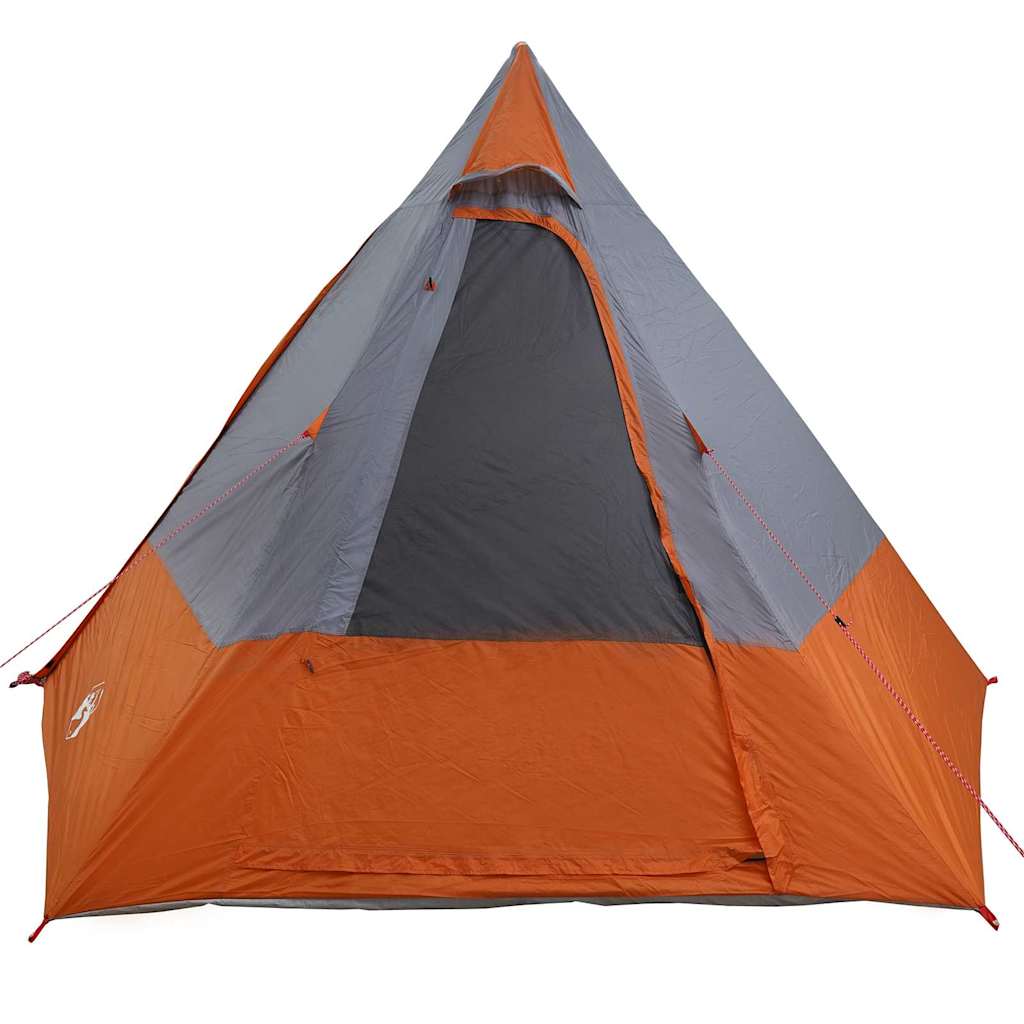 vidaXL Campingzelt mit Dach Grau und Orange 482 x 360 x 227 cm Taft
