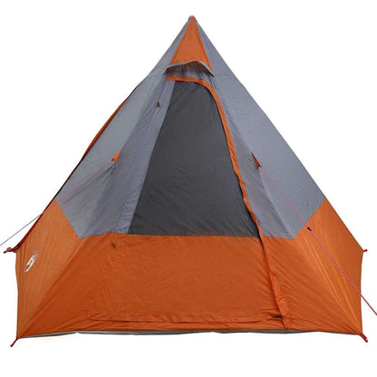 vidaXL Campingzelt mit Dach Grau und Orange 482 x 360 x 227 cm Taft