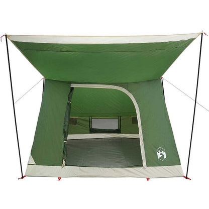 vidaXL Campingzelt mit Dach mit Speicher Grün 223 x 163 x 130 cm Taft