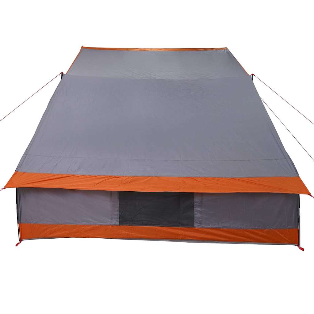 vidaXL Campingzelt mit Dach Grau und Orange 223 x 163 x 130 cm Taft