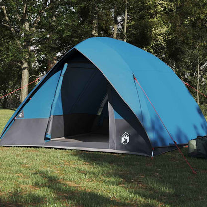 vidaXL Campingzelt mit Dach mit Speicher Blau 275 x 230 x 140 cm Taft