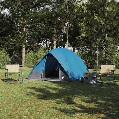 vidaXL Campingzelt mit Dach mit Speicher Blau 275 x 230 x 140 cm Taft